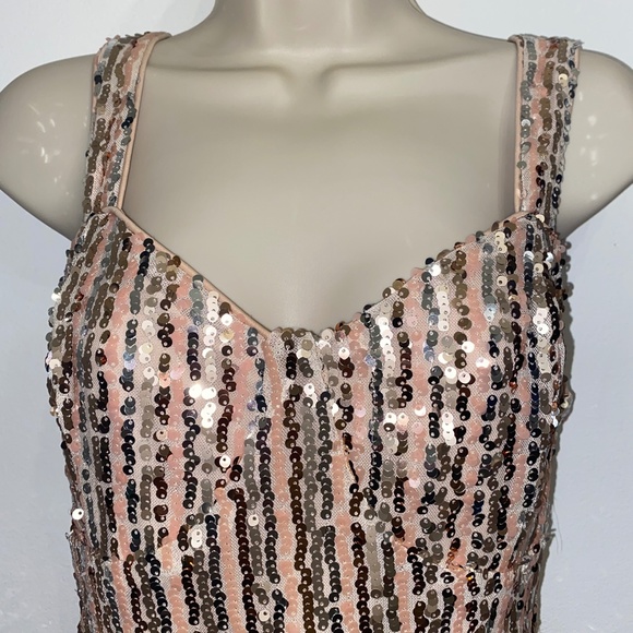 LuLu's Sequin lined Mini Dress - Picture 2 of 6